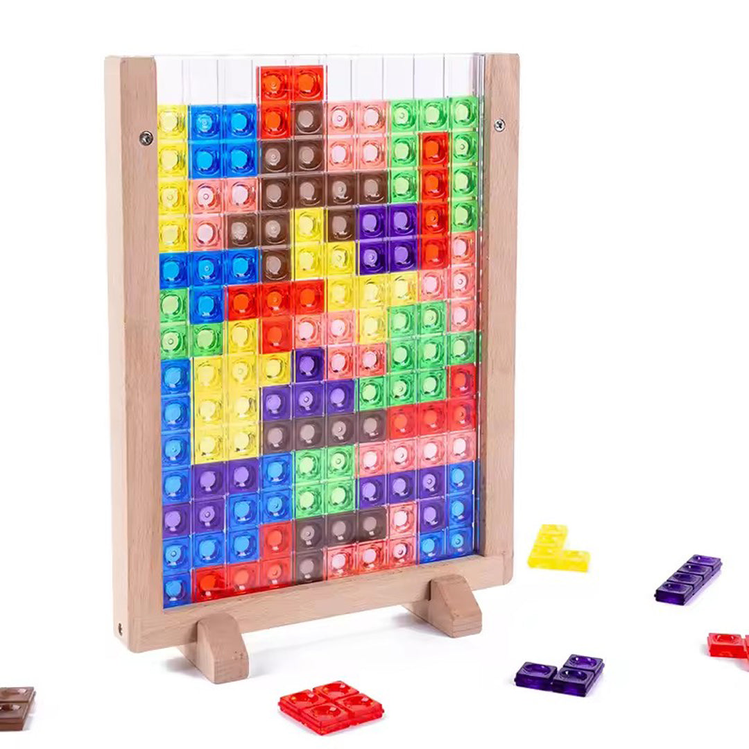 Montessori wooden puzzle toy/ Acrylic Tetris