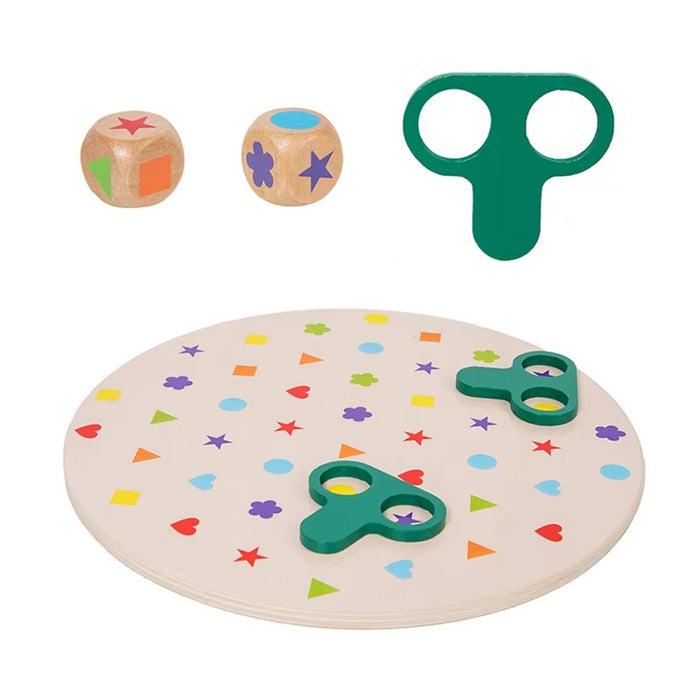 Colors And Shapes Puzzle With Dice