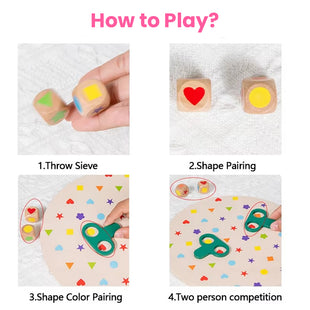 Colors And Shapes Puzzle With Dice