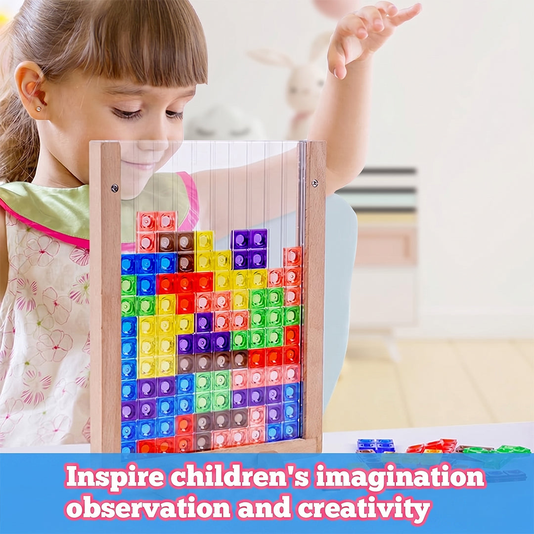 Montessori wooden puzzle toy/ Acrylic Tetris
