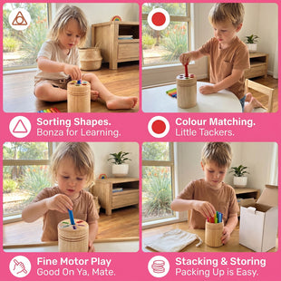 Montessori Wooden Colour & Shape Sorting Toy