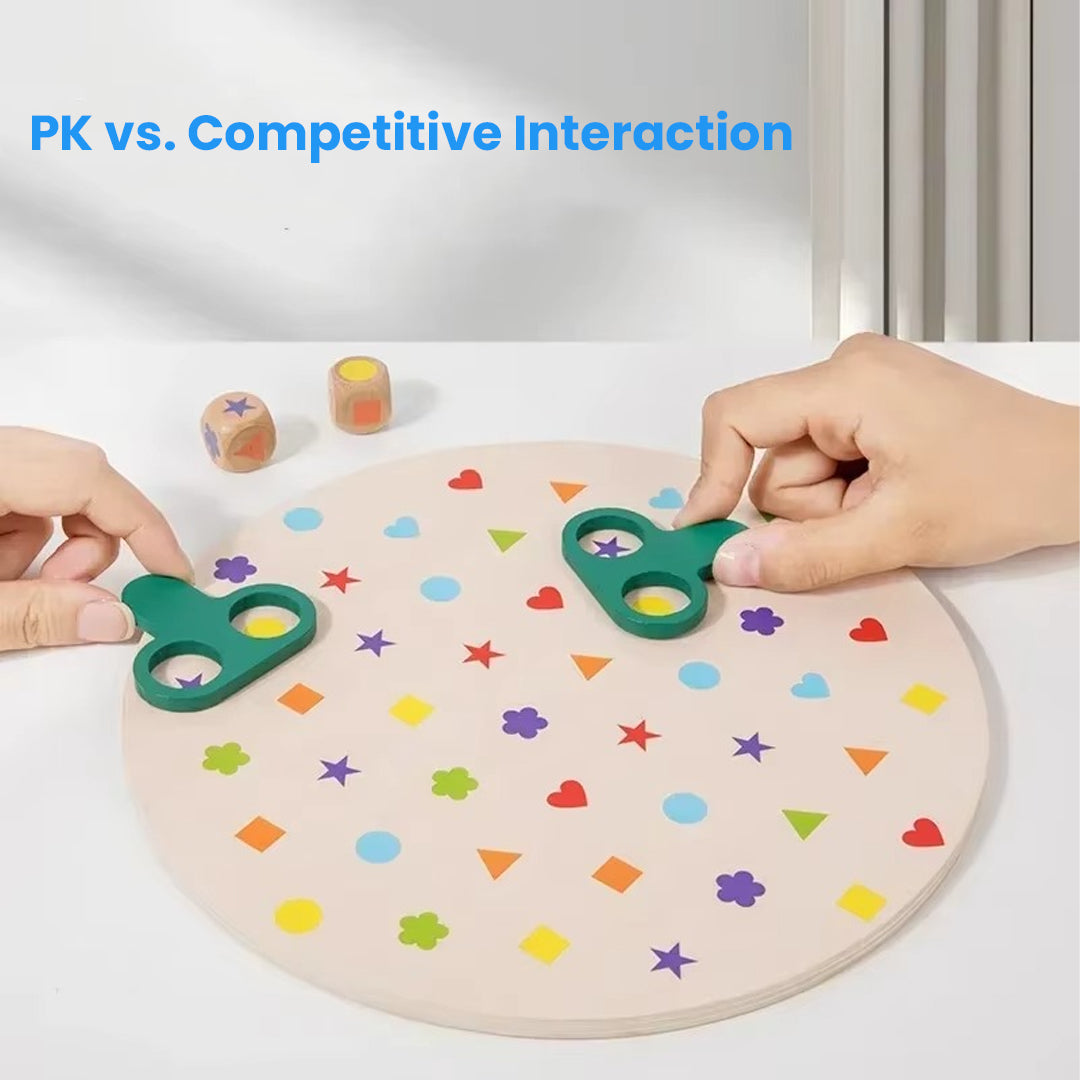 Colors And Shapes Puzzle With Dice