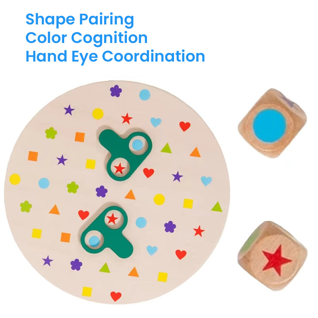 Colors And Shapes Puzzle With Dice