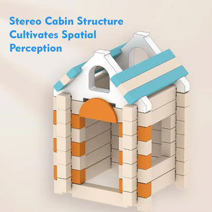 Montessori wooden building block set