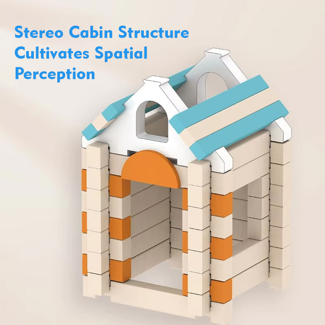 Montessori wooden building block set