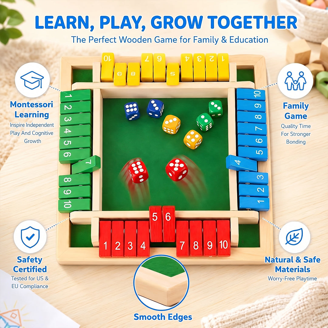 Shut The Box Family Flip Game
